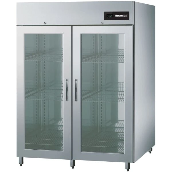Nova - Kühlschrank BR 1300 GN 2/1, Glastüren, steckerfertig - 1390x810x2020 mm