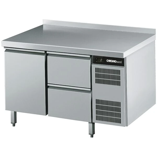 Kühltisch GN 1/1, 1 Tür, 2 Züge 1/2 - 1250x700x850 mm
