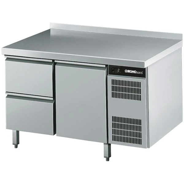 Kühltisch GN 1/1, 2 Züge 1/2, 1 Tür - 1250x700x850 mm