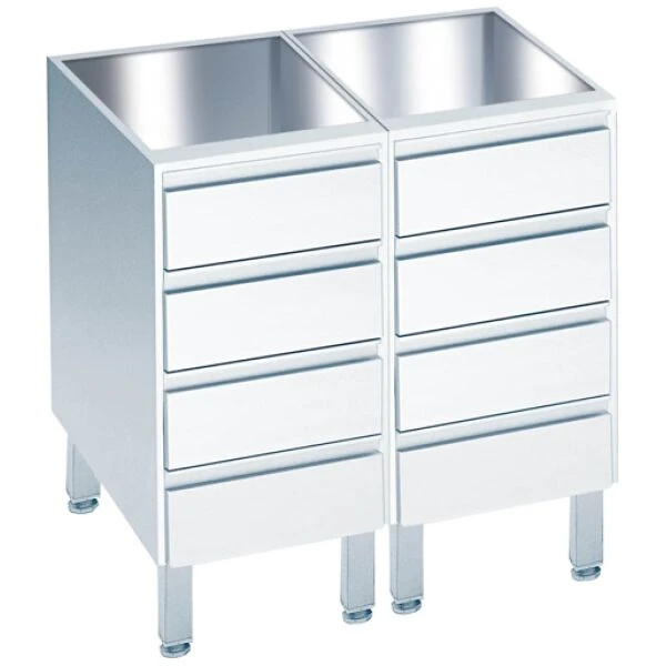 Schubladenblock mit 8 Schubladen, ohne Tischplatte - 800x660(700)x800/850 mm